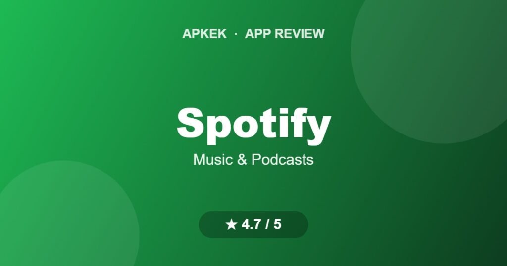 Spotify review on Apkek (Apkek Org)