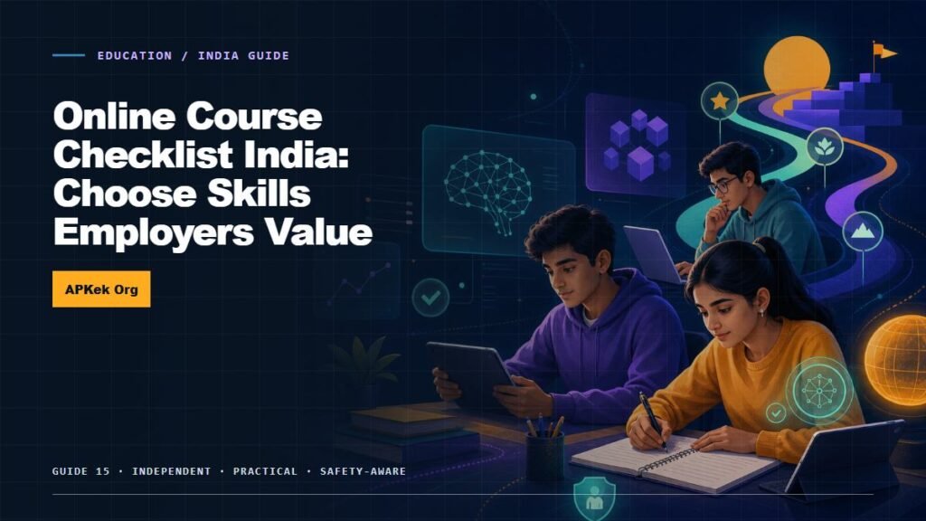 Online Course Checklist India: Choose Skills Employers Value — APKek Education guide for India