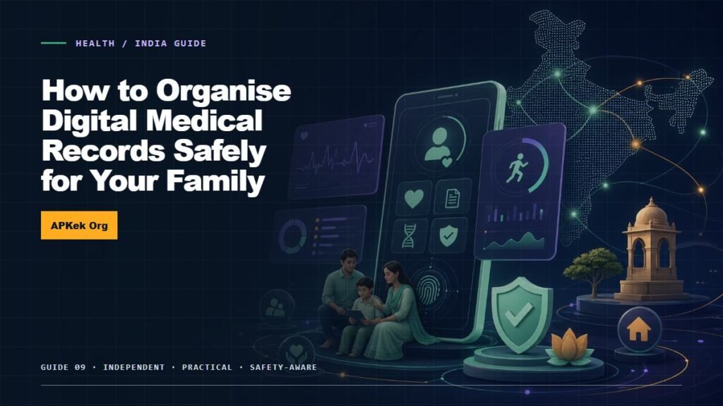 How to Organise Digital Medical Records Safely for Your Family — APKek Health guide for India